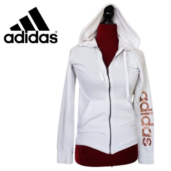 adidas Tops - Adidas Sport White Hoodie Full Zip - Looks NEW!